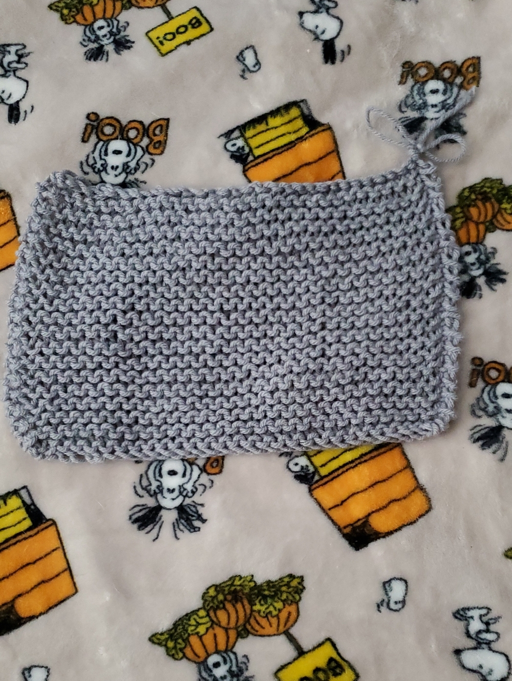 Kids Knit Washcloth - Light Gray